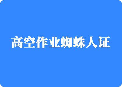 我操大美女日逼视频高空作业蜘蛛人证